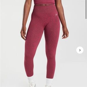 Gymshark Adapt Animal Seamless Leggings in Cherry Brown